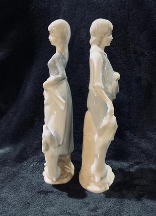 Фарфоровая статуэтка девушка и юноша пара john jenkins 1970 япония.