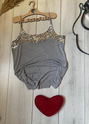 Майка с пайетками