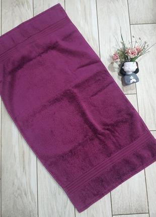 Махровое полотенце фуксия dunelm egyptian cotton 46×85 см.8 фото