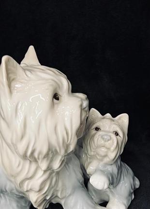 Фарфоровая статуэтка собака йоркширский терьер john jenkins япония