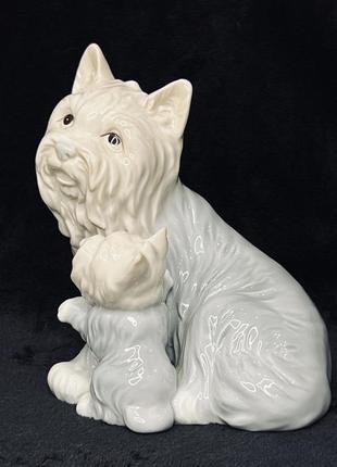 Фарфоровая статуэтка собака йоркширский терьер john jenkins япония