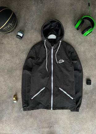 Мужская теплая ветровка air nike на весну в графитовом цвете premium качества, стильная и удобная ветровка на каждый день