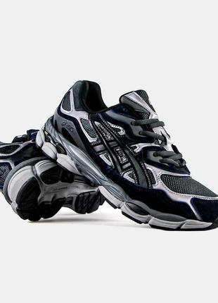 Asics gel nyc graphite черные3 фото