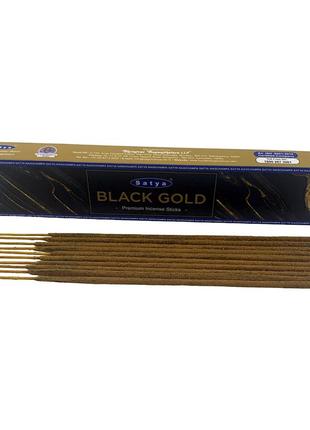 Пахощі black gold premium (чорне золото) (satya) (15 гр) (дивіться опис) ароматичні палички