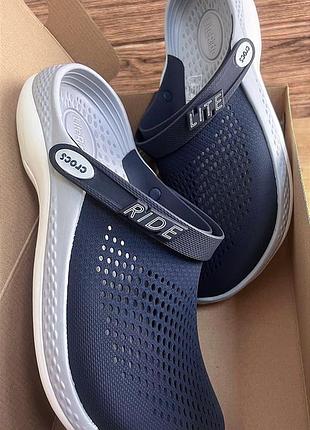 Чоловічі крокси crocs literide 360 navy/blue сині