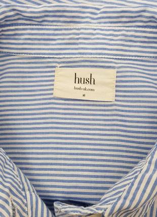 Стильное хлопковое платье рубашка в полоску hush8 фото
