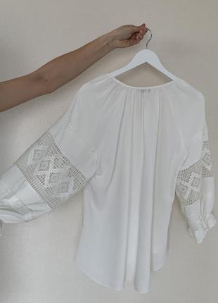 Вишиванка (блуза) білим по білому3 фото