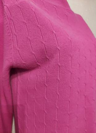 Розовый свитер, водолазка с узором,4 фото