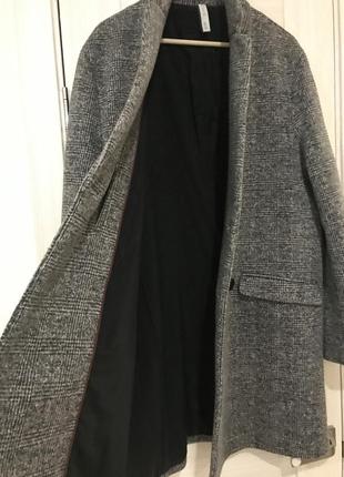 Zara мужское двубортное пальто в клетку6 фото