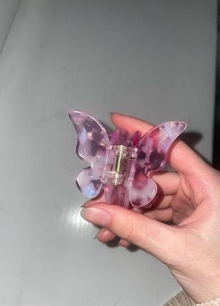 Крабик для волос краб заколка зажим бабочка бабочка