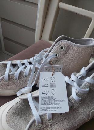 Шкіряні високі кеди-кросівки adidas nizza hi alife white gx81405 фото