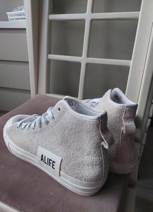 Шкіряні високі кеди-кросівки adidas nizza hi alife white gx81406 фото