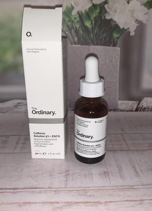 Сироватка для  шкіри навколо очей the ordinary caffeine solution 5% + egcg