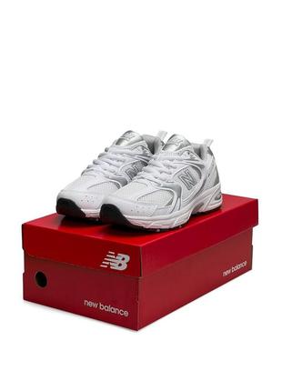 Женские кроссовки new balance 530 white silver