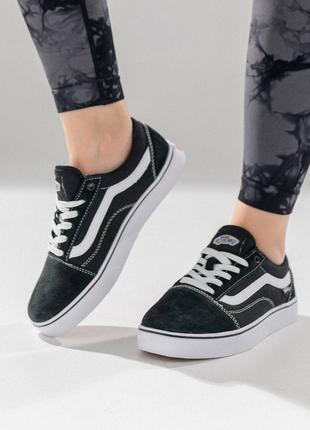 Женские кеды vans old skool black white1 фото