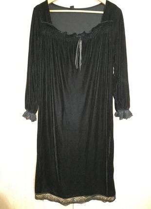 Велюрова сукня вільного крою1 фото
