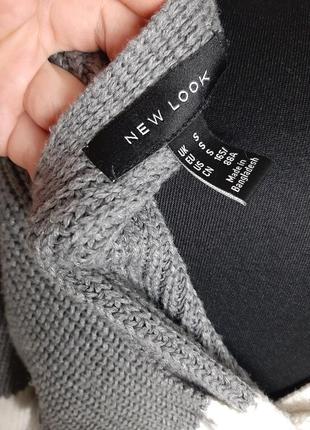 Вязаный свитер които свитшот серый джемпер с красивой спинкой new look размер s-m7 фото