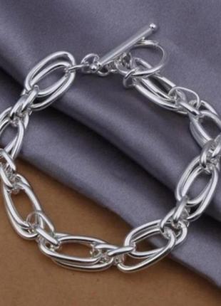 Браслет ланцюжок срібло стильний тоггл