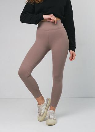 Лосины коричневый в рубчик