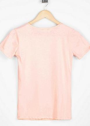 Стильная розовая пудра персиковая футболка с рисунком принтом собакой3 фото