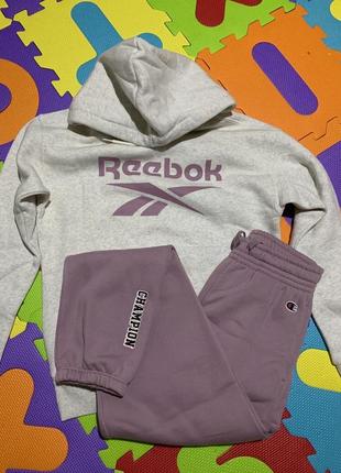 Мікс бренду reebok і champion хлопковий костюм утеплений флісом