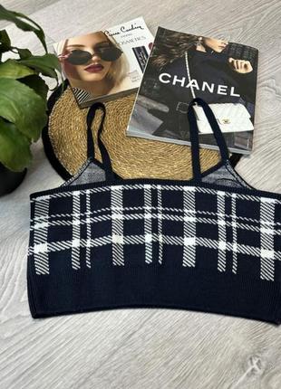 Кроп топ топ делетка в стилі шанель