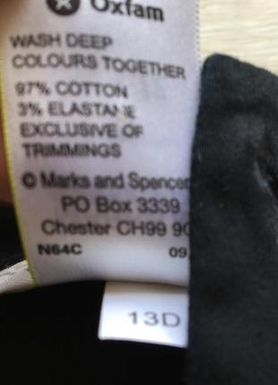 Классические укорочённые чёрные брюки mark & spencer6 фото