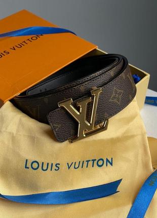 Женский ремень louis vuitton iconic 35mm belt gold