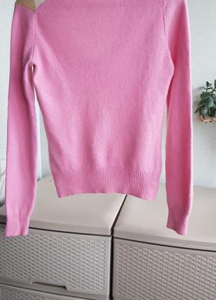 Вовняний пуловер з ромбами рожевий светр ангоровий джемпер вовна ангора tommy hilfiger xs4 фото