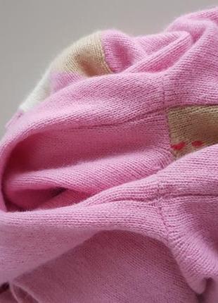 Вовняний пуловер з ромбами рожевий светр ангоровий джемпер вовна ангора tommy hilfiger xs6 фото