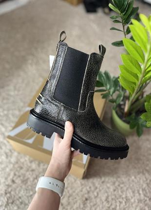 Челси zara 39 кожа, 25,3 см. ботинки zara2 фото
