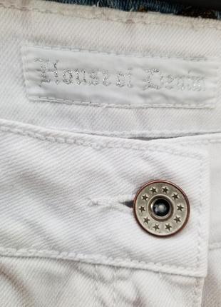 Белые джинсовые шортики с совушкой5 фото