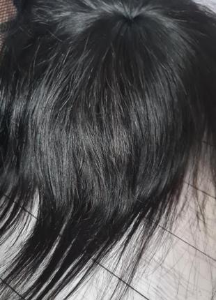 Челка шторка накладка топпер 100% натуральный волос.