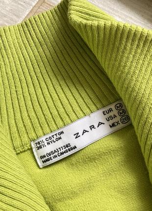 Салатова кофта zara на блискавці9 фото