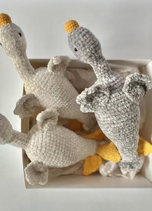 Гусь - обнимись мини версия игрушка ручной работы