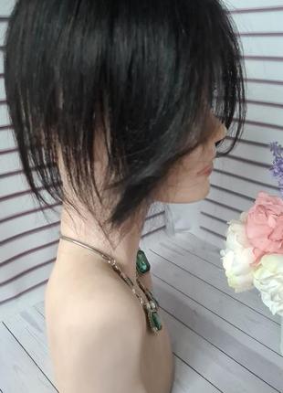 Челка шторка накладка макушка 100% натуральный волос.