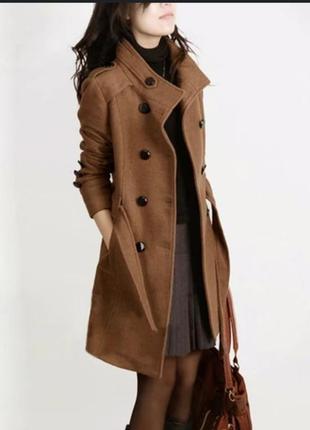 Стильное демисезонное пальто 44-46 размер2 фото