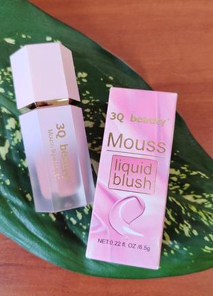 Жидкие румяна 3q mouss liquid blush 3в1 блеск для губ, тени.1 фото