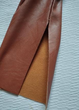 Мегакруті штани легінси з екошкіри з розрізами збоку висока посадка parisian10 фото