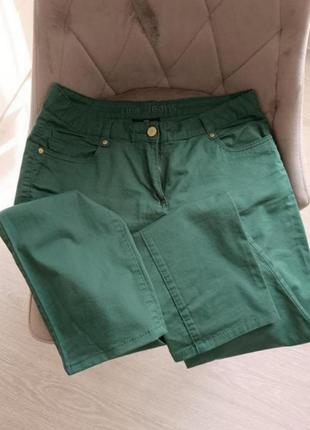 Брюки зелені штани джинси джинсики натуральна бавовна хлопок лосини в подарунок1 фото