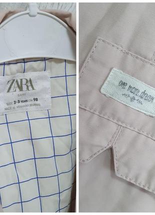 Нежная пудрово-розовая ветровка куртка на весну для девочки 2-3 года98см zara❤️3 фото