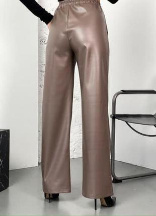 Жіночі брюки еко шкіра на флісі 32/92/ мр 059 штани  (42-46, 48-52, 54/56  розміри)3 фото