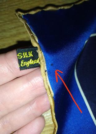 Роскошный винтажный шелковый платок с королевскими львами6 фото