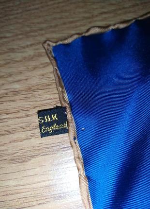 Роскошный винтажный шелковый платок с королевскими львами5 фото