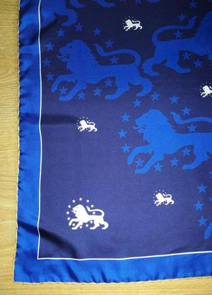 Роскошный винтажный шелковый платок с королевскими львами4 фото