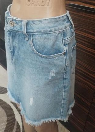 Стильная трендовая джинсовая юбка!5 фото