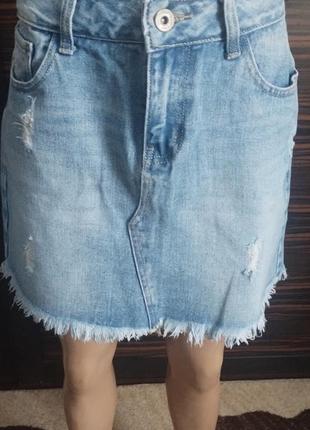 Стильная трендовая джинсовая юбка!7 фото