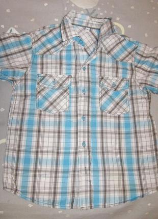 Рубашка для мальчика с коротким рукавом, 6-5 лет