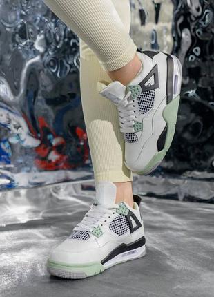 Женские кожаные кроссовки на весну в стиле nike air jordan 4 🆕 найк джордан3 фото