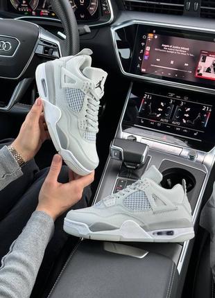 Air jordan 4 retro gray white